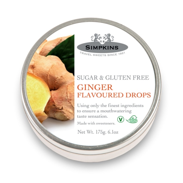 Ginger Sugar & Gluten Free - Simpkins Traditional Travel Sweets Tin 175g